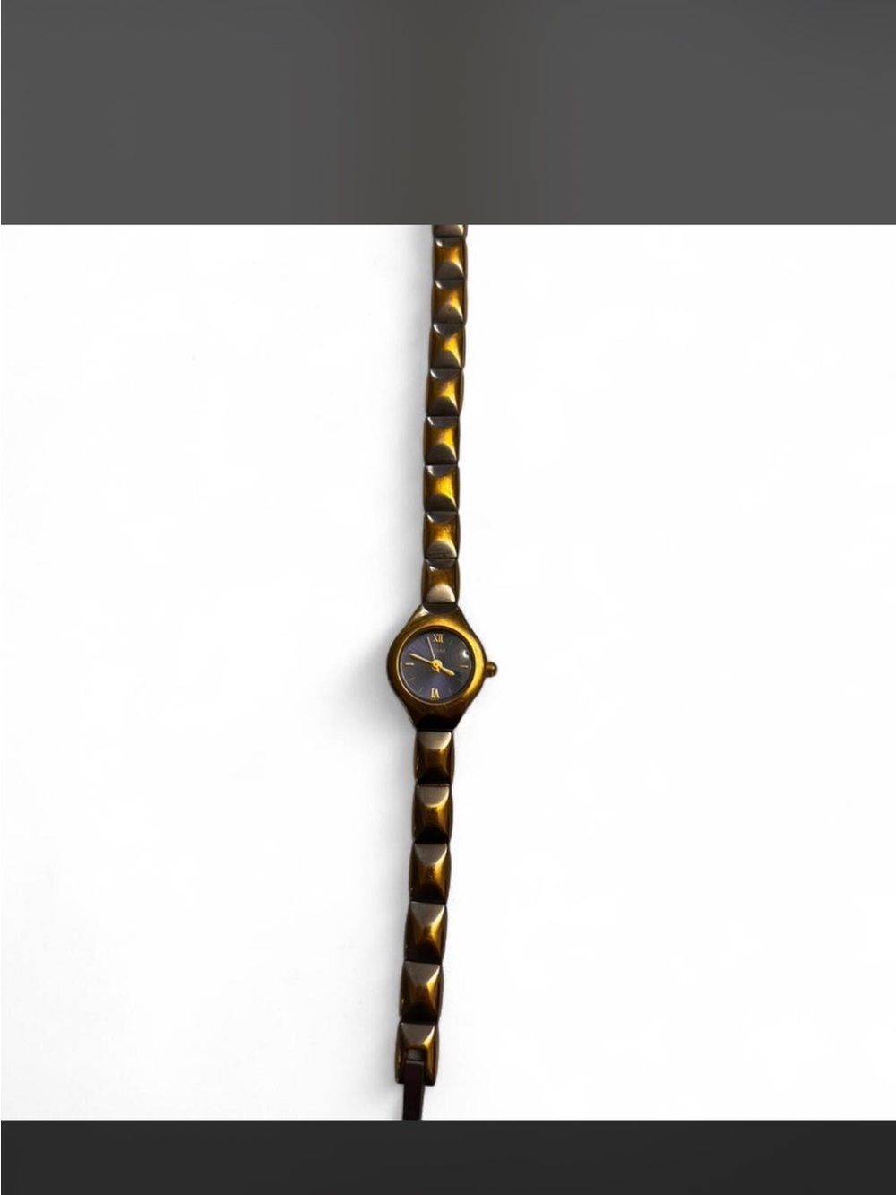 Women's Gold-Tone Pyramid Link Watch -